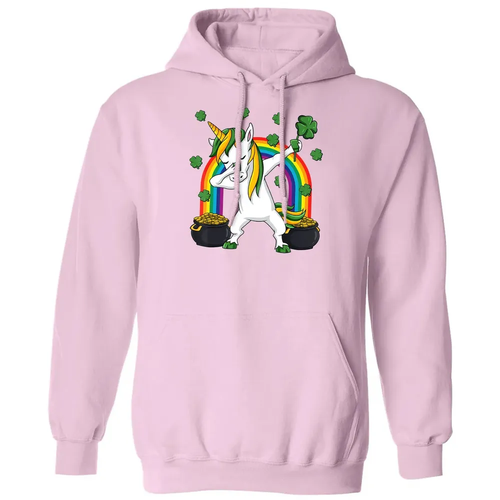 Dabbing Unicorn St Patricks Day Irish Dab Girls Kids Classic Unisex Hoodie - 3