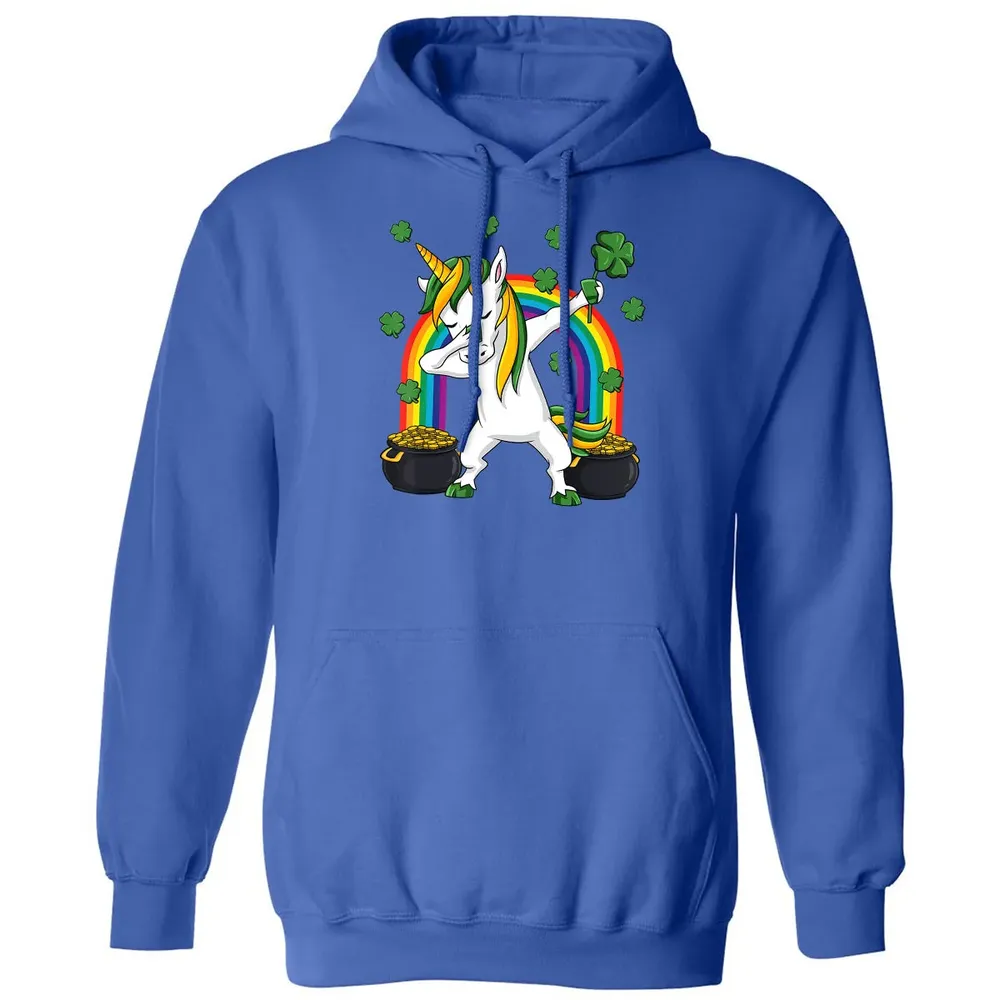 Dabbing Unicorn St Patricks Day Irish Dab Girls Kids Classic Unisex Hoodie - 9