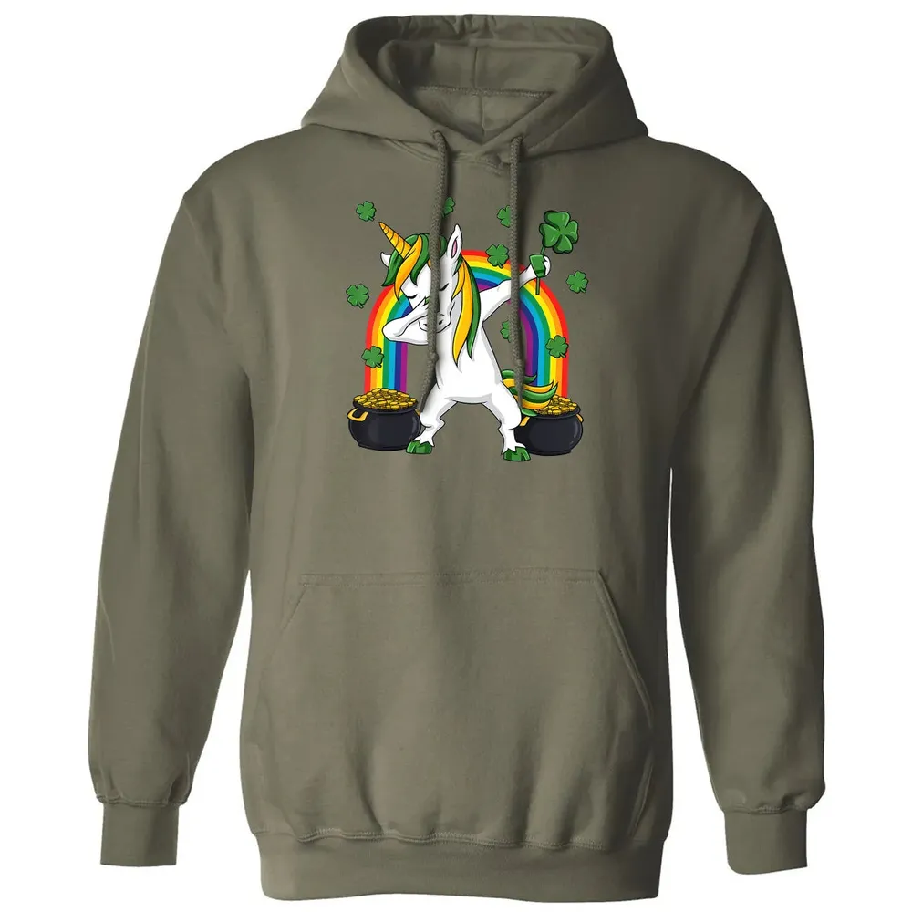 Dabbing Unicorn St Patricks Day Irish Dab Girls Kids Classic Unisex Hoodie - 4