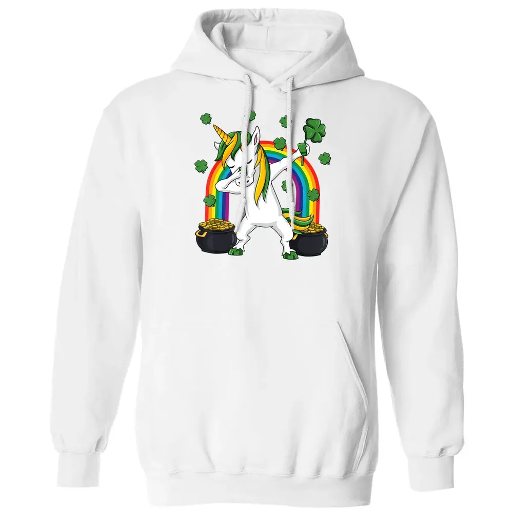 Dabbing Unicorn St Patricks Day Irish Dab Girls Kids Classic Unisex Hoodie - 11