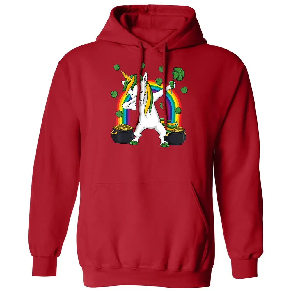 Dabbing Unicorn St Patricks Day Irish Dab Girls Kids Classic Unisex Hoodie - 5