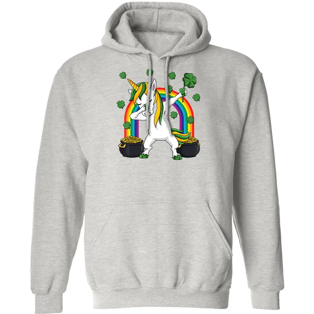 Dabbing Unicorn St Patricks Day Irish Dab Girls Kids Classic Unisex Hoodie - 8