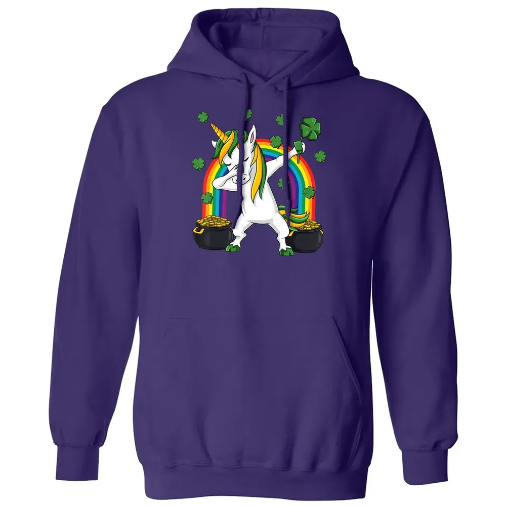 Dabbing Unicorn St Patricks Day Irish Dab Girls Kids Classic Unisex Hoodie - 6