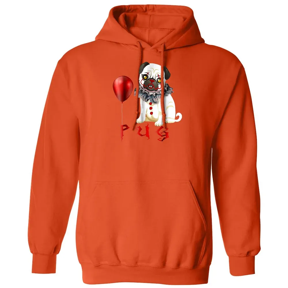 Pug Clown Funny Halloween Costume Horror Balloon Gift T Classic Unisex Hoodie - 10