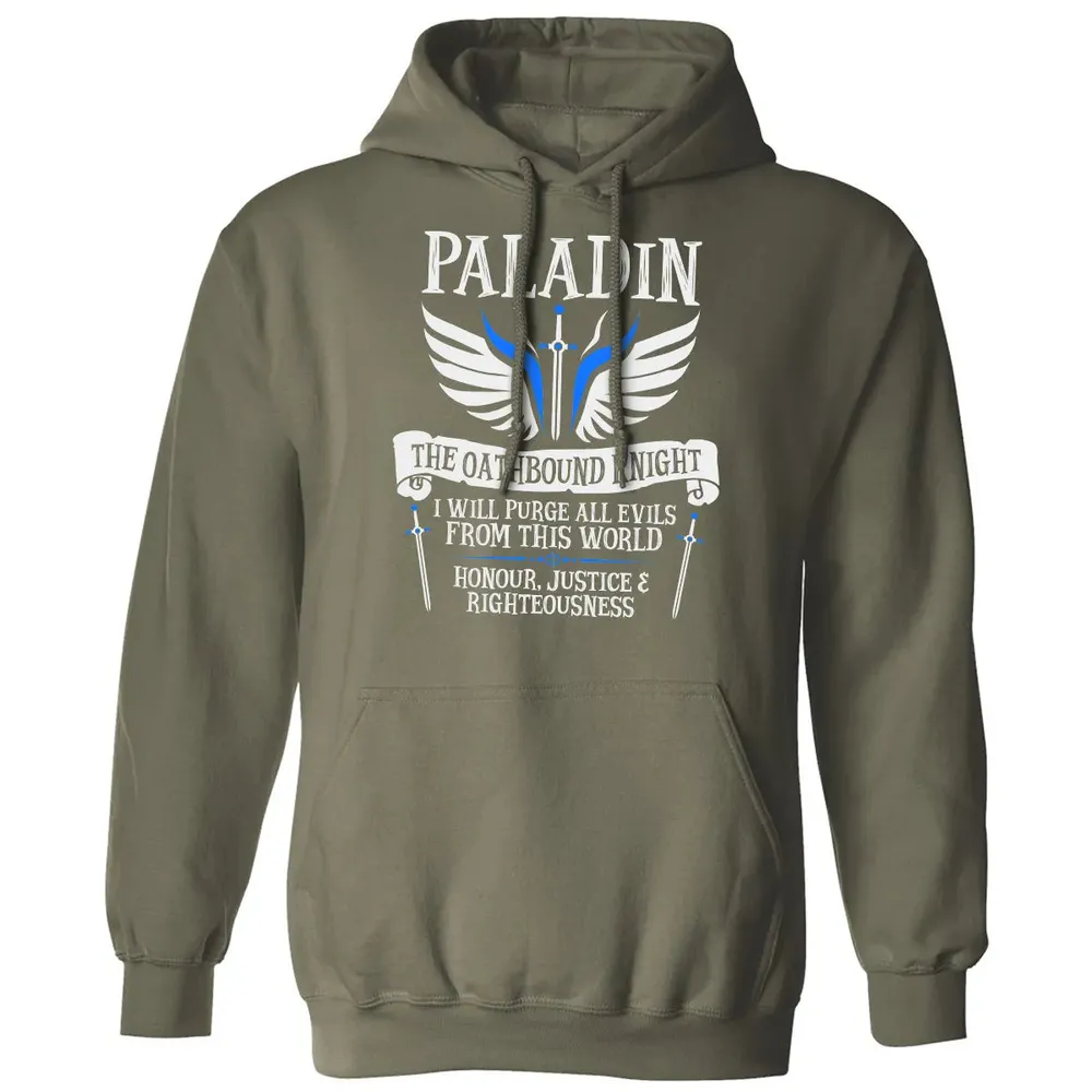 PALADIN, THE OATHBOUND KNIGHT (White) Classic Unisex Hoodie - 4