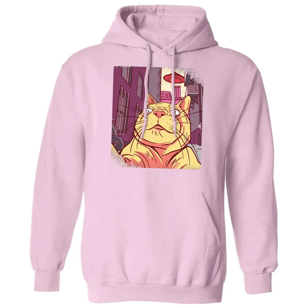 Cat Selfie With UFO Classic Unisex Hoodie - 3