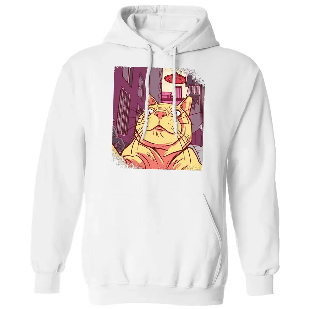 Cat Selfie With UFO Classic Unisex Hoodie - 11