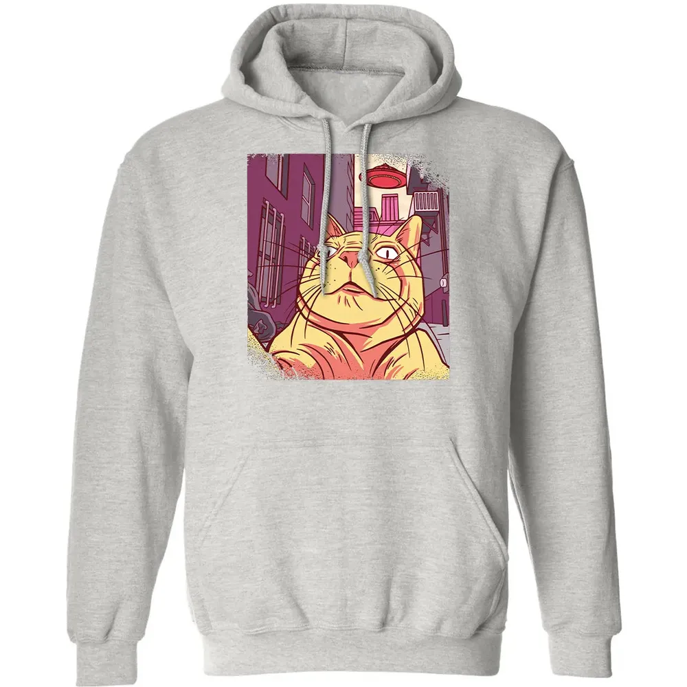 Cat Selfie With UFO Classic Unisex Hoodie - 8