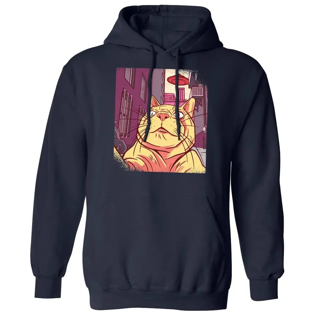 Cat Selfie With UFO Classic Unisex Hoodie - 2