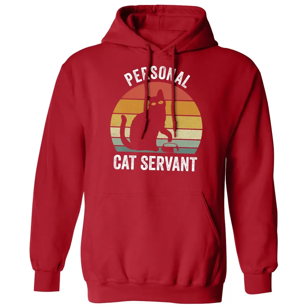 Retro Ca Black Cat Personal Cat Servant Cat Lover Classic Unisex Hoodie - 5