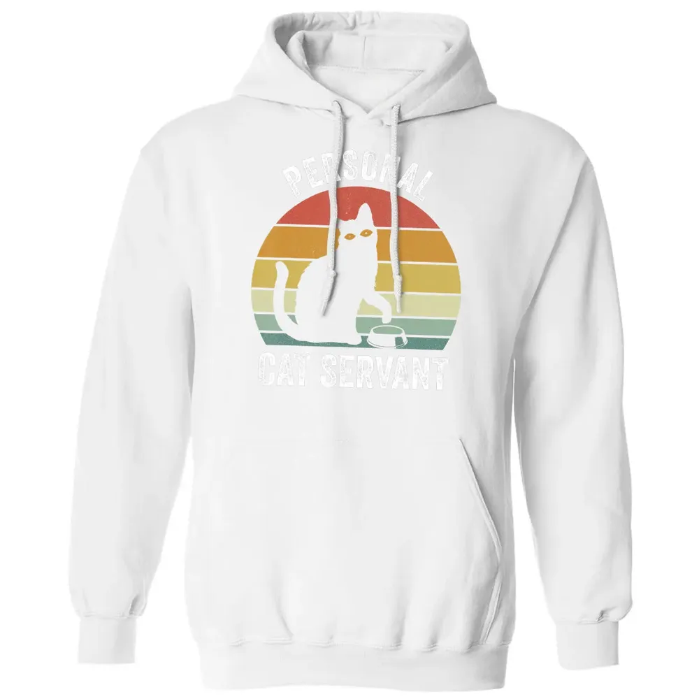 Retro Ca Black Cat Personal Cat Servant Cat Lover Classic Unisex Hoodie - 11