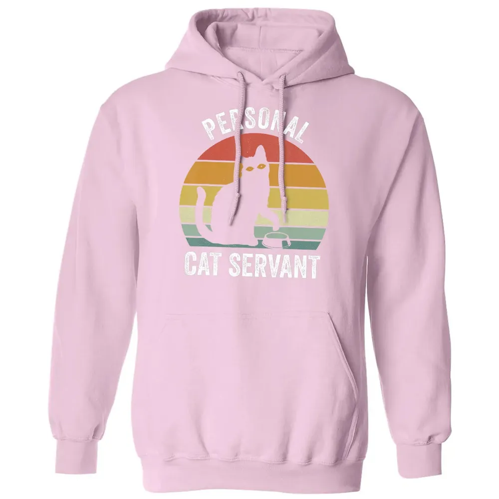 Retro Ca Black Cat Personal Cat Servant Cat Lover Classic Unisex Hoodie - 3