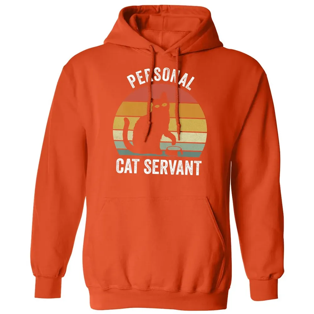 Retro Ca Black Cat Personal Cat Servant Cat Lover Classic Unisex Hoodie - 10