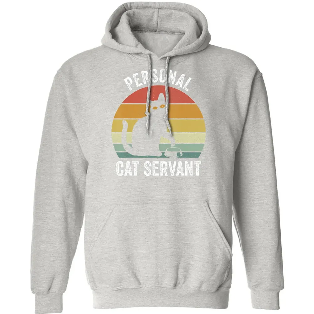 Retro Ca Black Cat Personal Cat Servant Cat Lover Classic Unisex Hoodie - 8