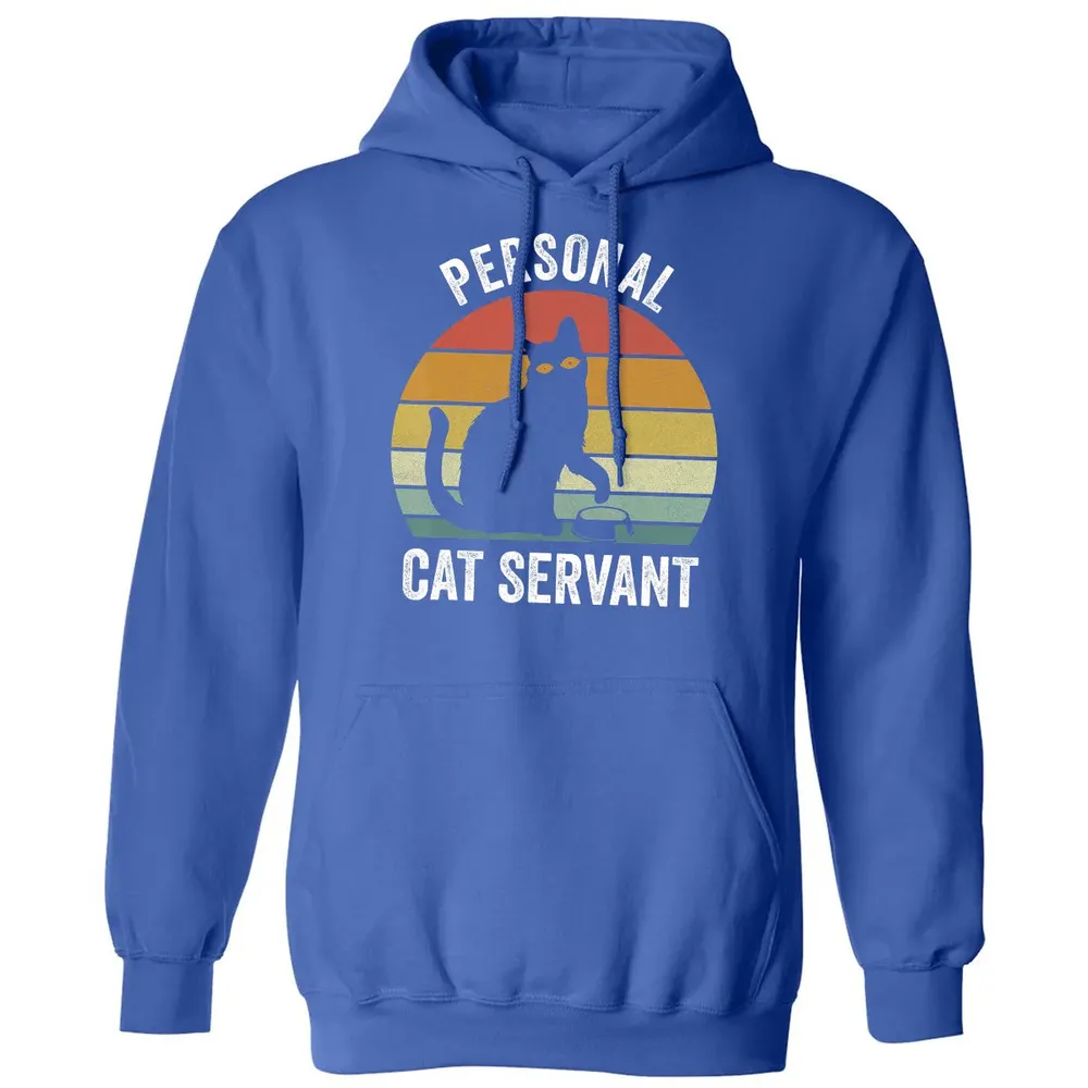 Retro Ca Black Cat Personal Cat Servant Cat Lover Classic Unisex Hoodie - 9