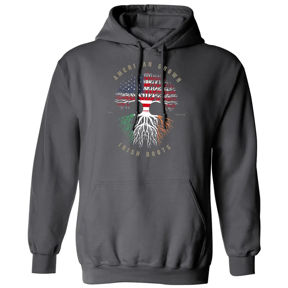 American Grown Irish Roots Ireland Flag Classic Unisex Hoodie - 7