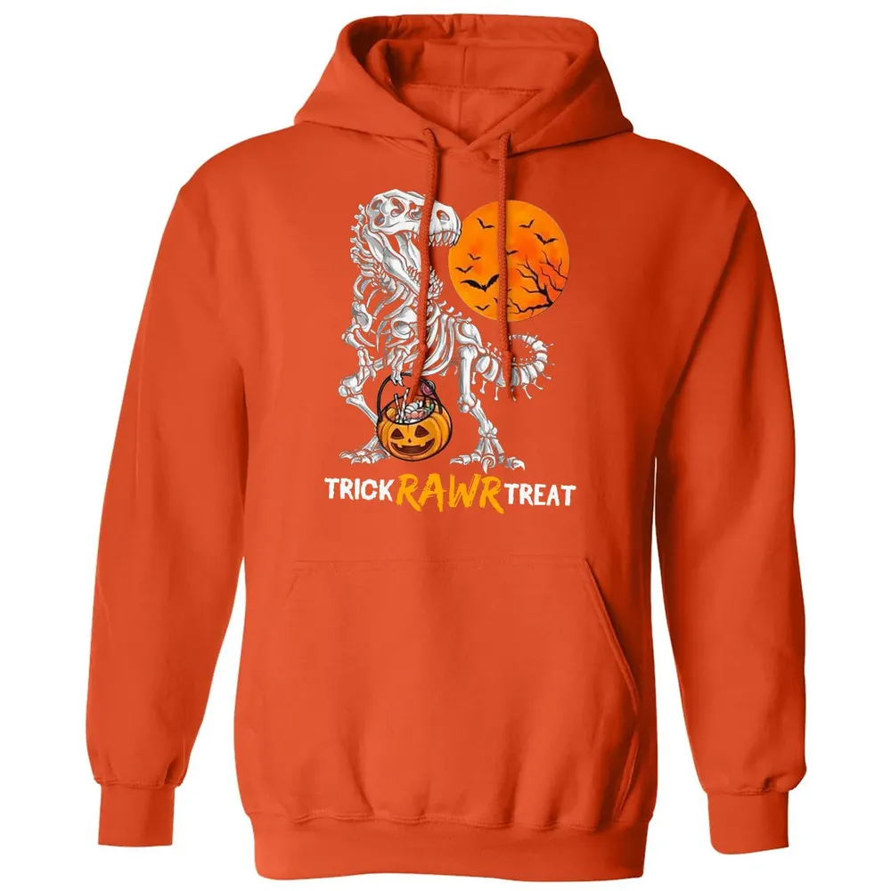 Dinosaur Skeleton Trick Rawr Treat Classic Unisex Hoodie - 10
