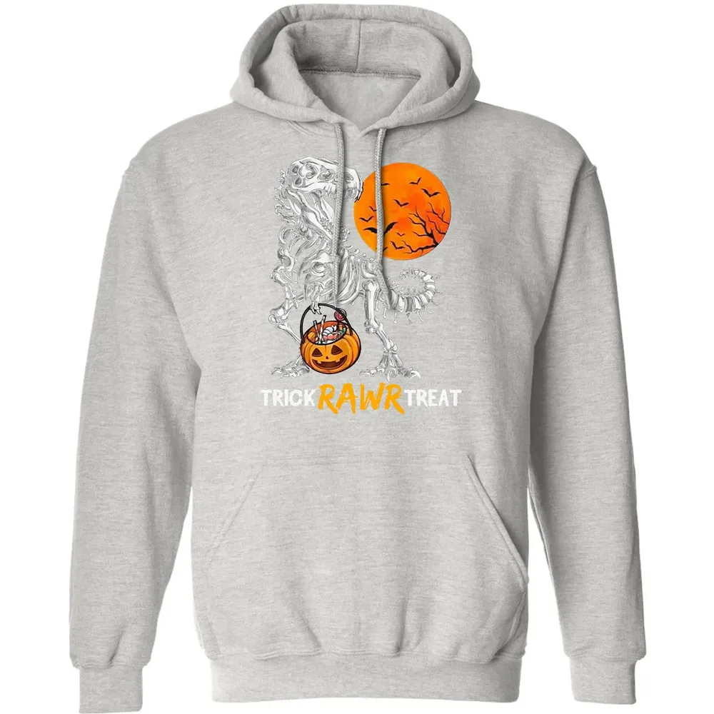 Dinosaur Skeleton Trick Rawr Treat Classic Unisex Hoodie - 8
