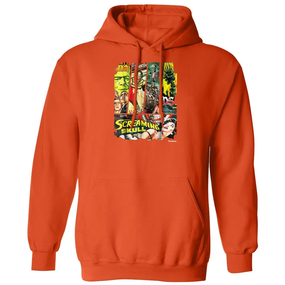 Vintage Style Sci Fi Horror Movie Poster Collage Classic Unisex Hoodie - 10