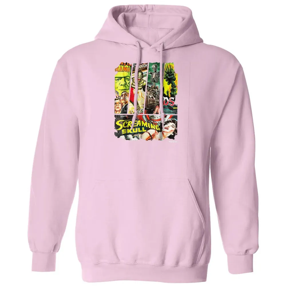 Vintage Style Sci Fi Horror Movie Poster Collage Classic Unisex Hoodie - 3