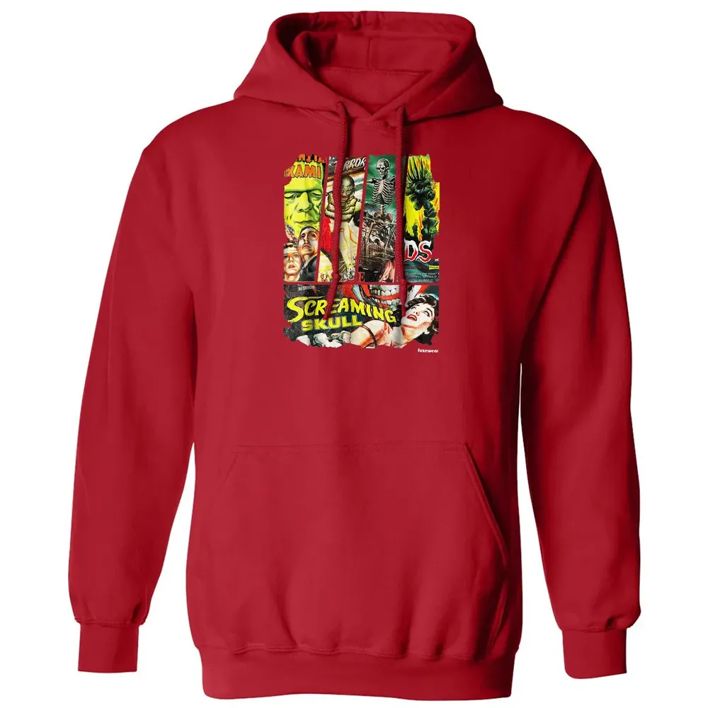 Vintage Style Sci Fi Horror Movie Poster Collage Classic Unisex Hoodie - 5