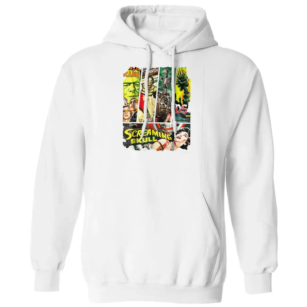 Vintage Style Sci Fi Horror Movie Poster Collage Classic Unisex Hoodie - 11