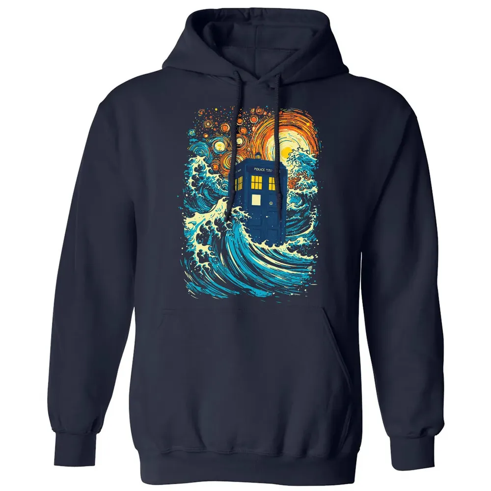 Starry Wave Blue Box Classic Unisex Hoodie - 2