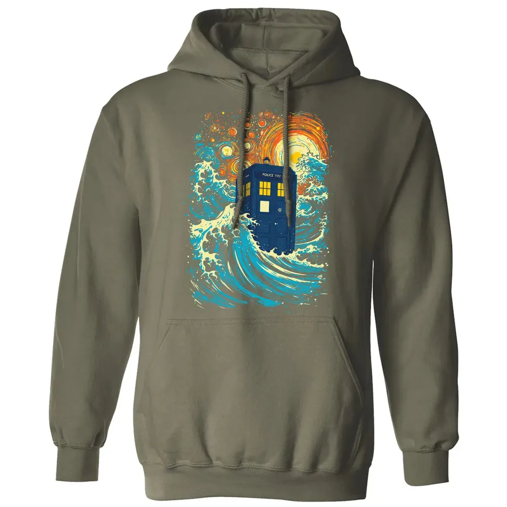 Starry Wave Blue Box Classic Unisex Hoodie - 4
