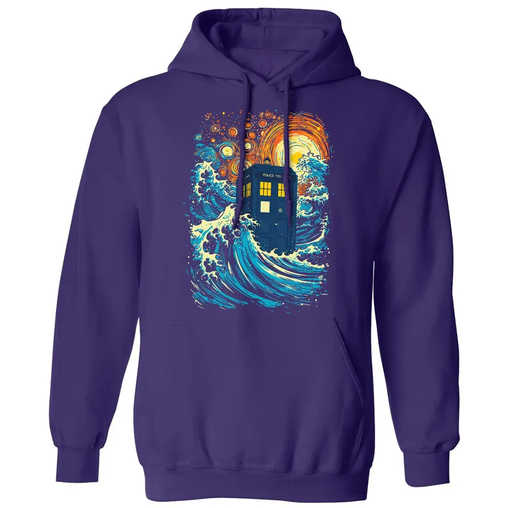 Starry Wave Blue Box Classic Unisex Hoodie - 6