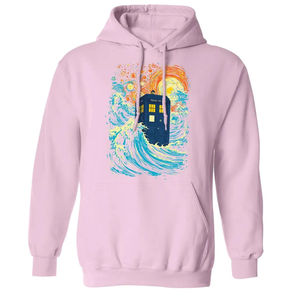 Starry Wave Blue Box Classic Unisex Hoodie - 3