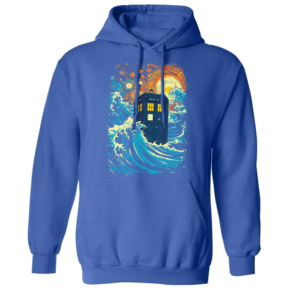 Starry Wave Blue Box Classic Unisex Hoodie - 9