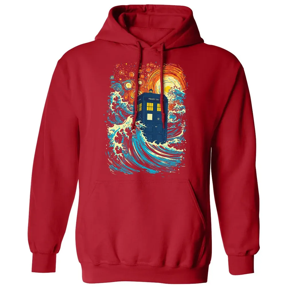 Starry Wave Blue Box Classic Unisex Hoodie - 5