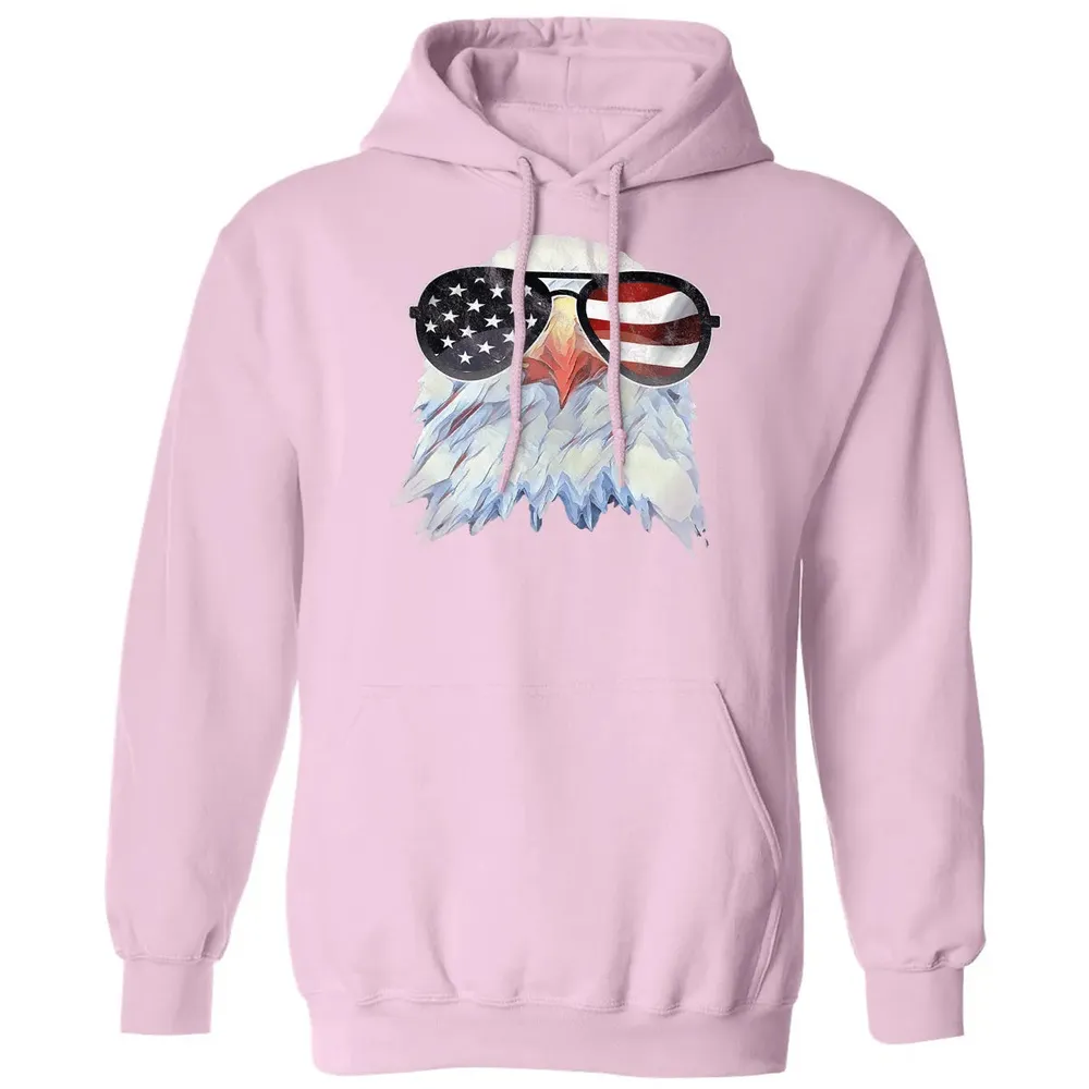 Adler mit USA Flagge Sonnenbrille  Amerika 4th of July Classic Unisex Hoodie - 3
