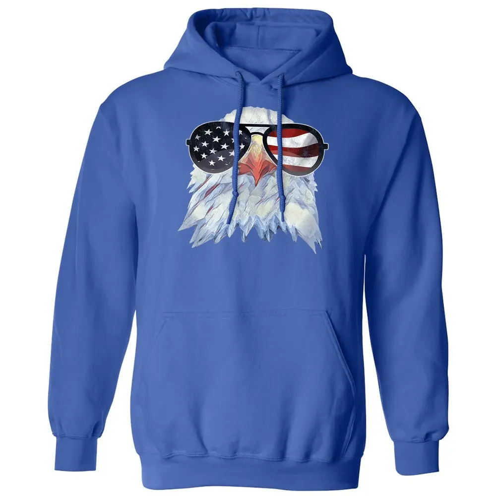 Adler mit USA Flagge Sonnenbrille  Amerika 4th of July Classic Unisex Hoodie - 9