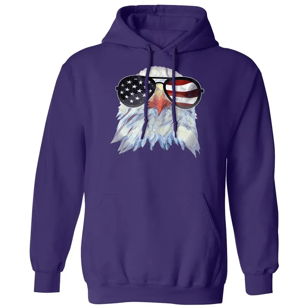 Adler mit USA Flagge Sonnenbrille  Amerika 4th of July Classic Unisex Hoodie - 6