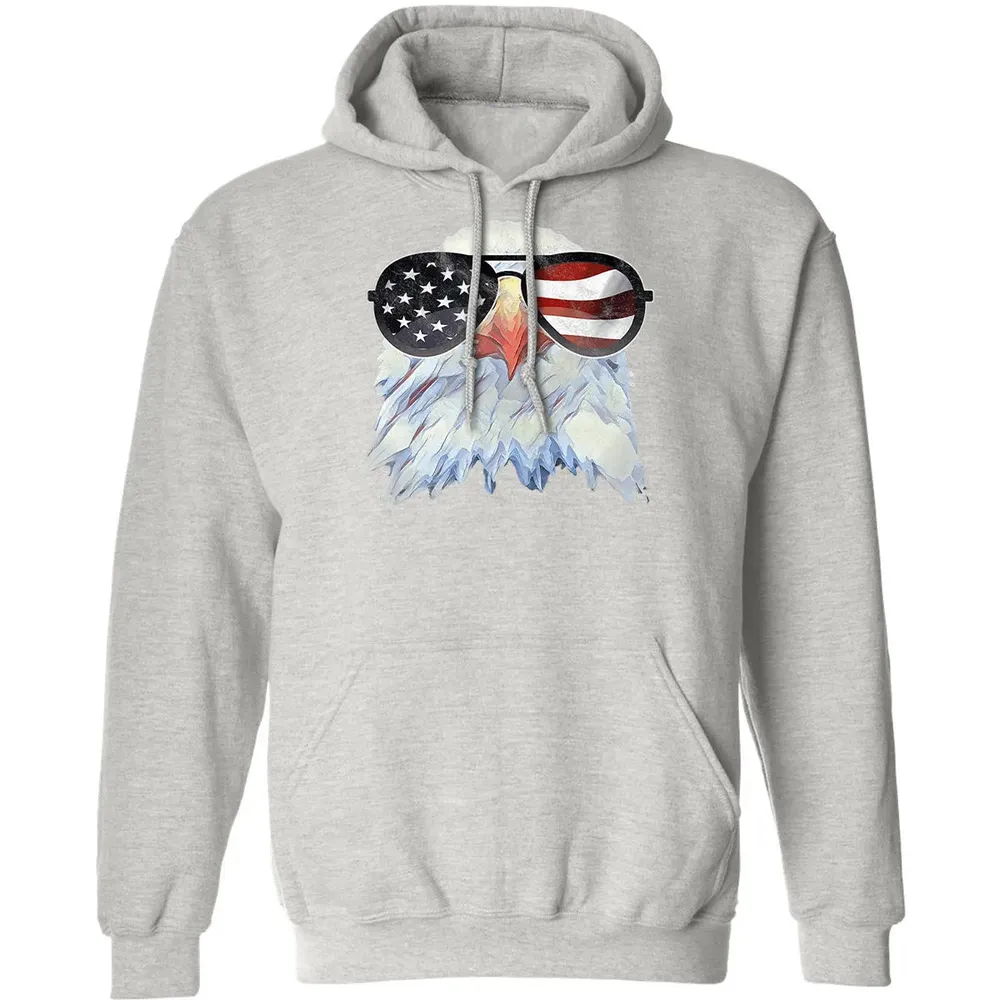 Adler mit USA Flagge Sonnenbrille  Amerika 4th of July Classic Unisex Hoodie - 8