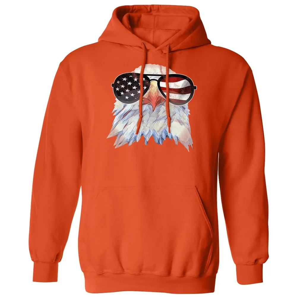 Adler mit USA Flagge Sonnenbrille  Amerika 4th of July Classic Unisex Hoodie - 10