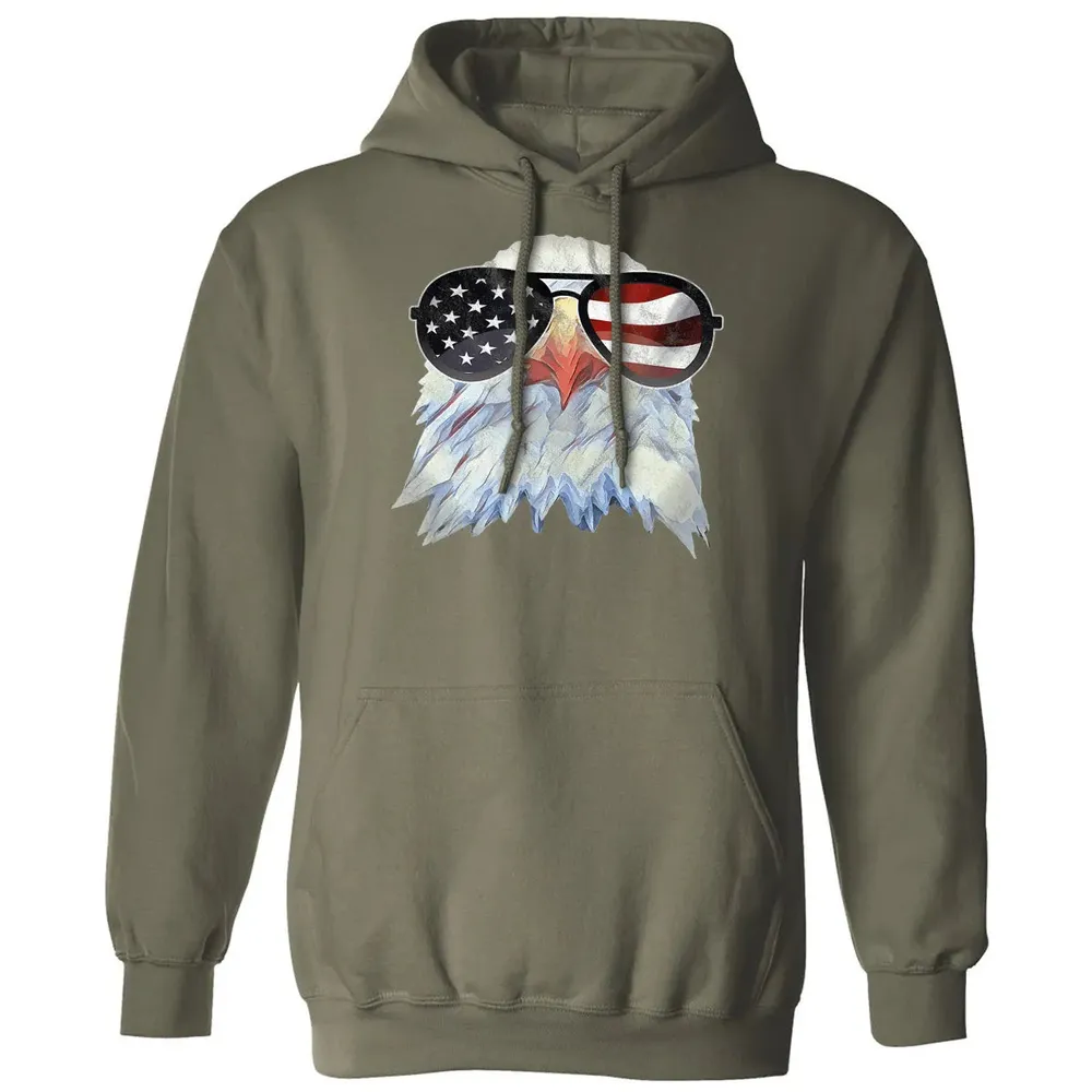 Adler mit USA Flagge Sonnenbrille  Amerika 4th of July Classic Unisex Hoodie - 4