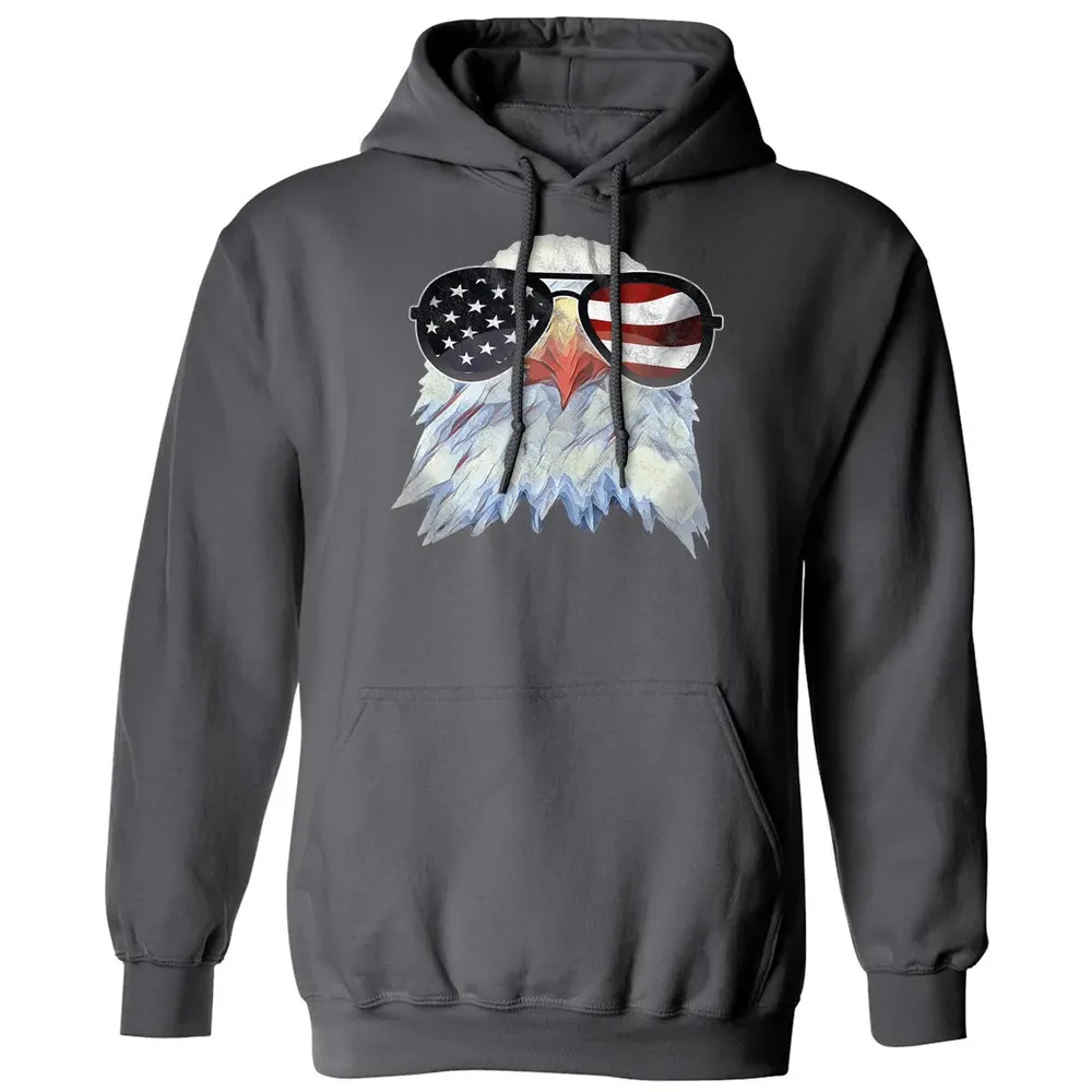 Adler mit USA Flagge Sonnenbrille  Amerika 4th of July Classic Unisex Hoodie - 7