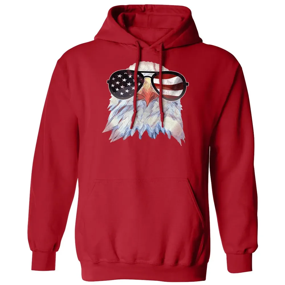 Adler mit USA Flagge Sonnenbrille  Amerika 4th of July Classic Unisex Hoodie - 5