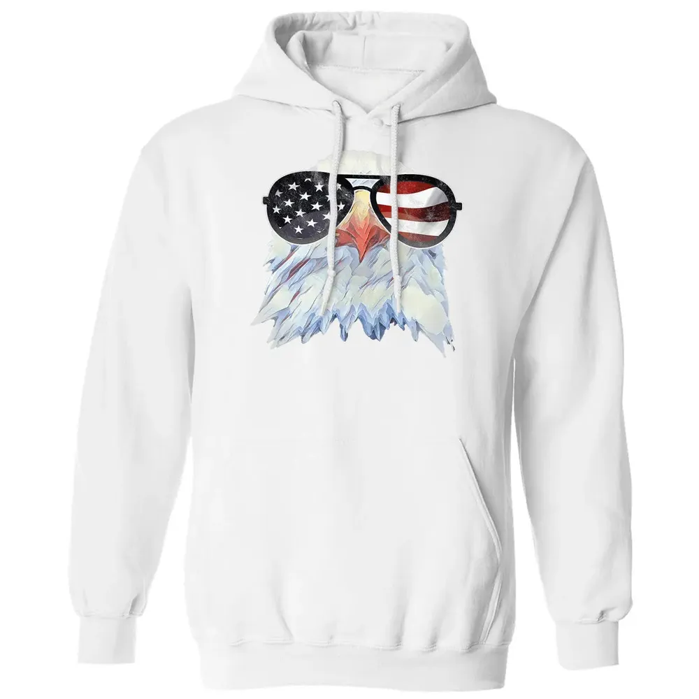 Adler mit USA Flagge Sonnenbrille  Amerika 4th of July Classic Unisex Hoodie - 11