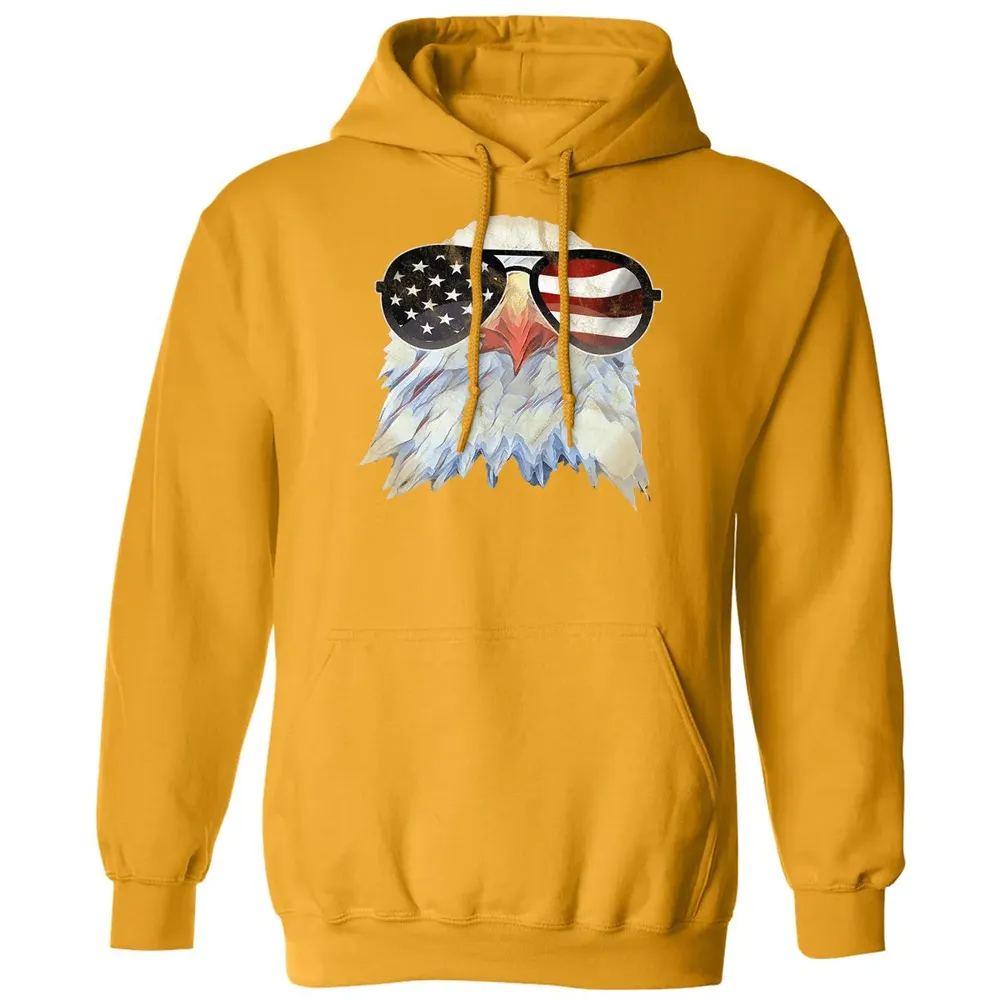 Adler mit USA Flagge Sonnenbrille  Amerika 4th of July Classic Unisex Hoodie - 12