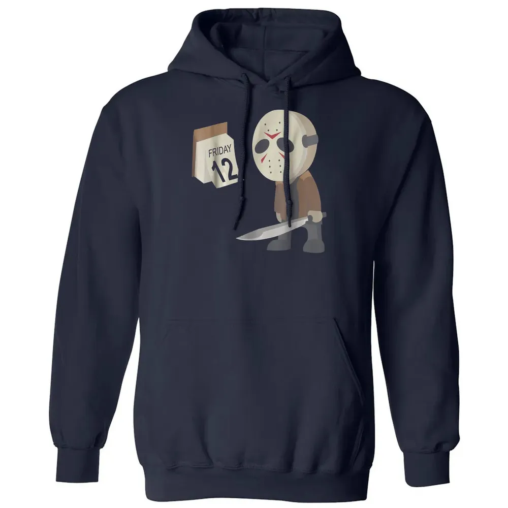 Friday 12th Funny Halloween Horror Graphic Classic Unisex Hoodie - 2