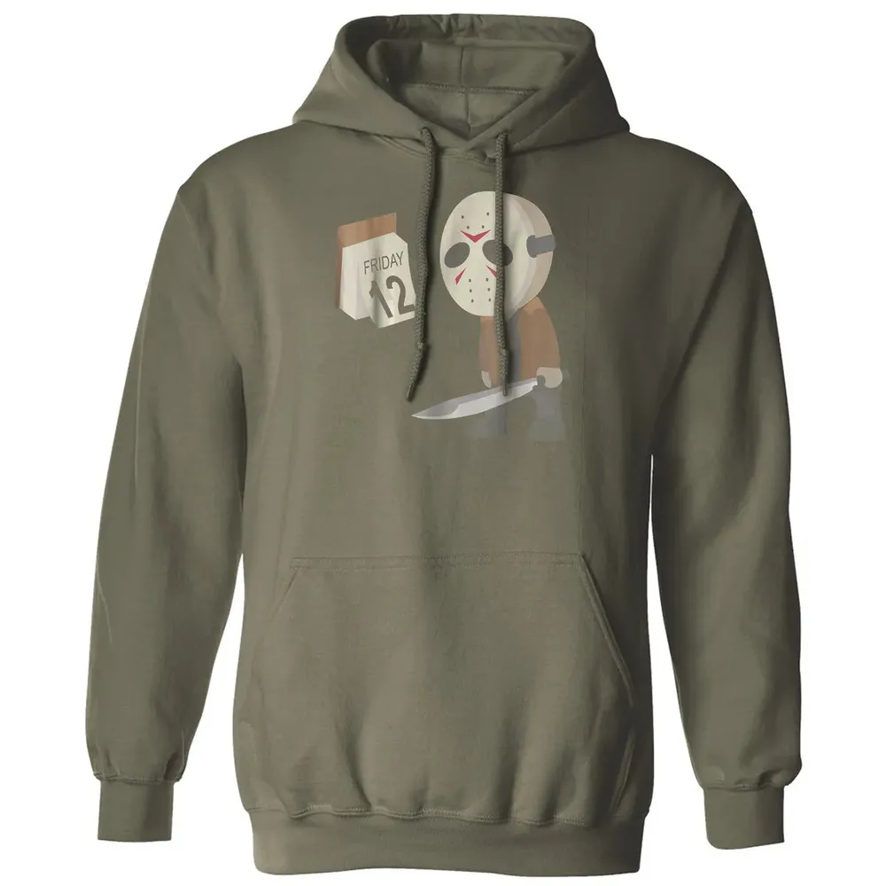 Friday 12th Funny Halloween Horror Graphic Classic Unisex Hoodie - 4