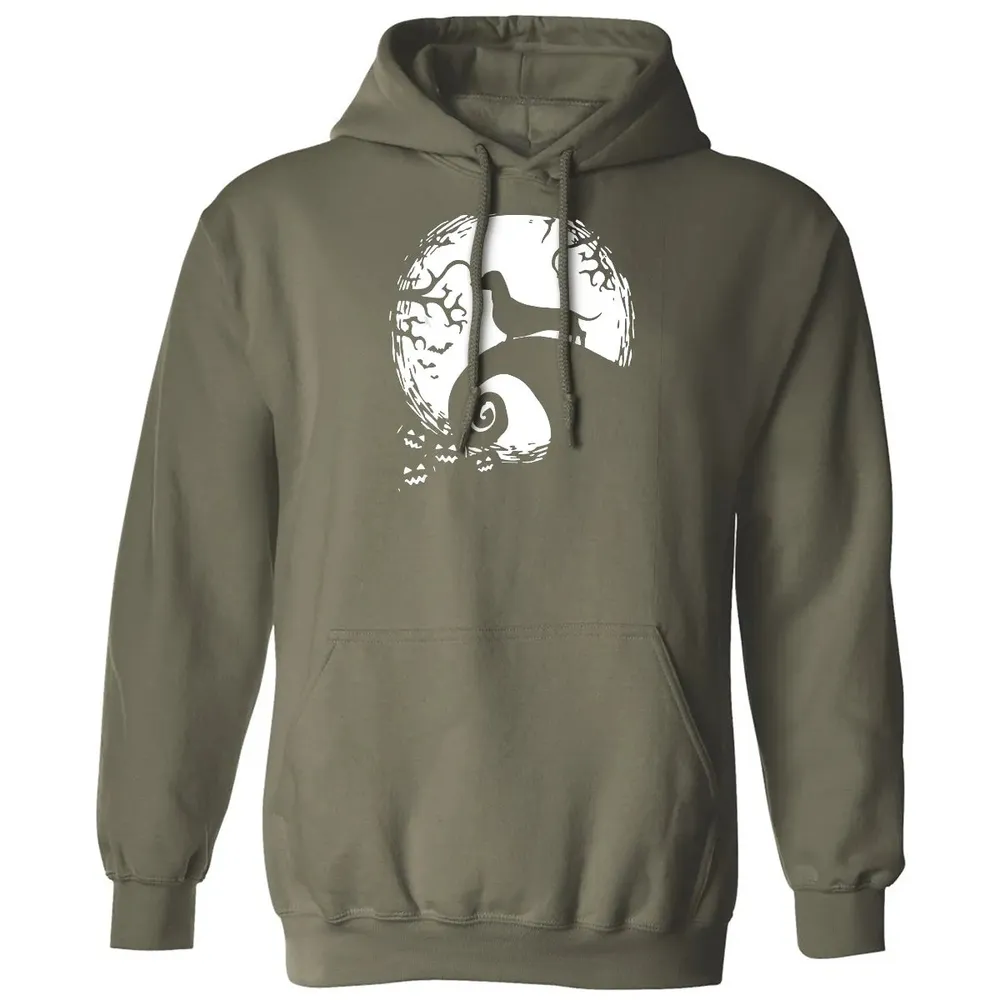 Dachshund And Moon Halloween T For Dachshund Lovers Classic Unisex Hoodie - 4