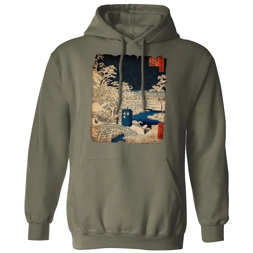 Tardis And Drum Bridge Classic Unisex Hoodie - 4