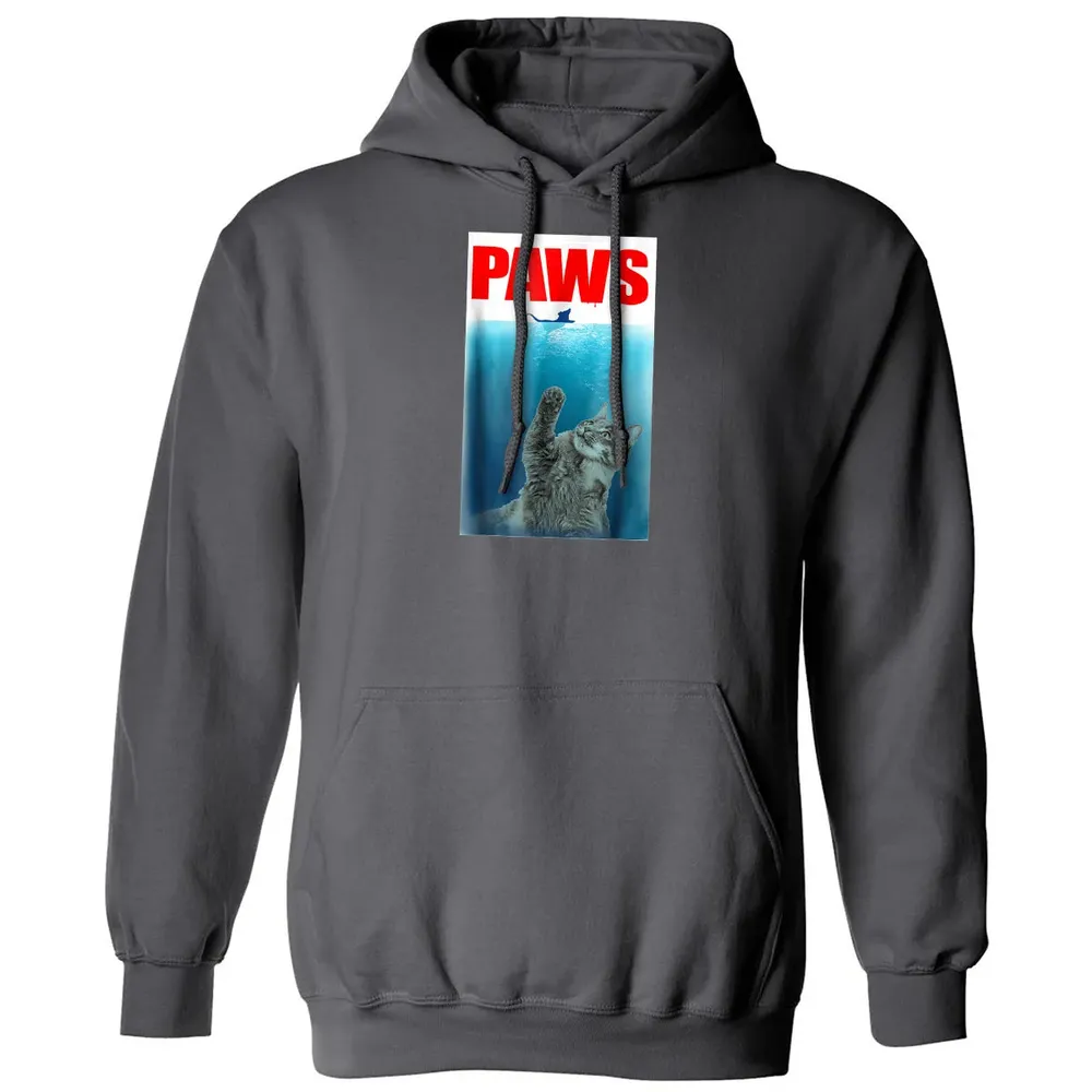 Paws Cat and Mouse  Cute Funny Cat Lover Classic Unisex Hoodie - 7