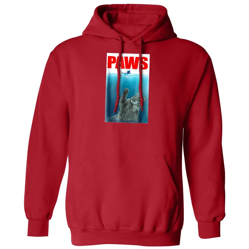 Paws Cat and Mouse  Cute Funny Cat Lover Classic Unisex Hoodie - 5