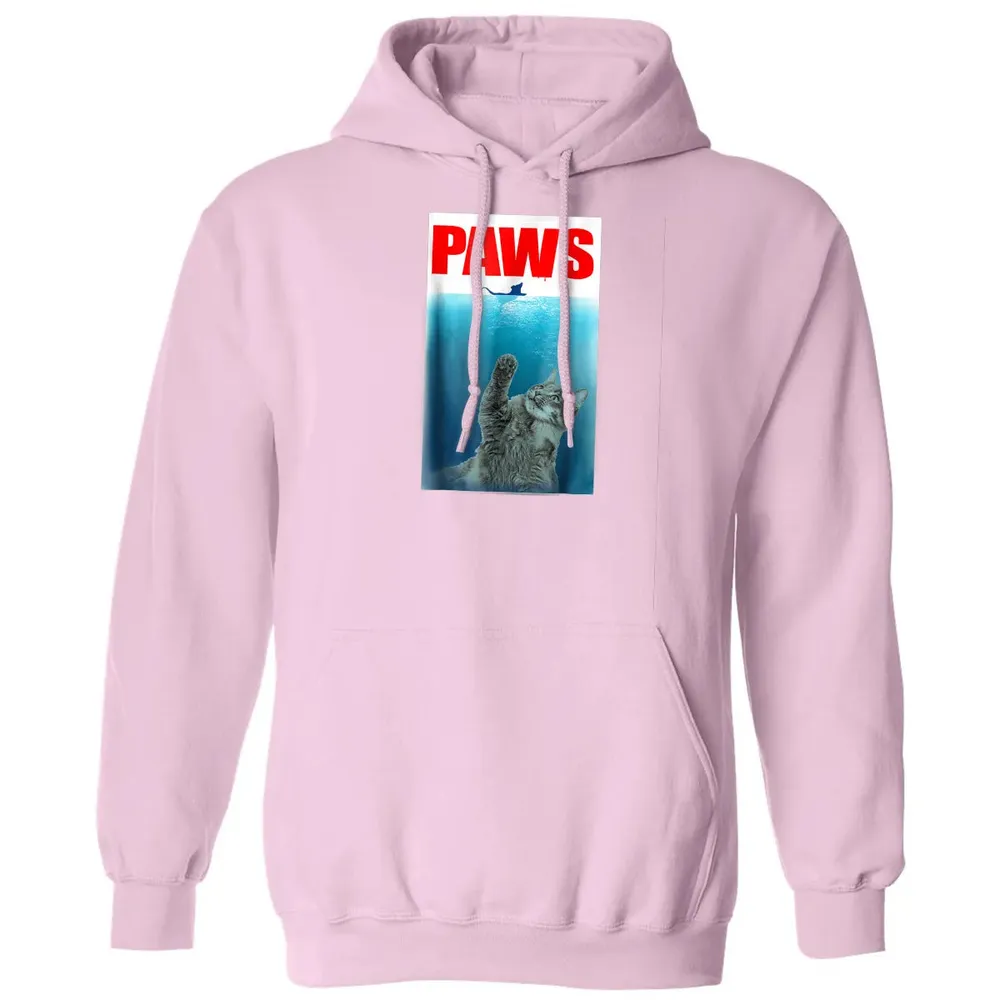 Paws Cat and Mouse  Cute Funny Cat Lover Classic Unisex Hoodie - 3