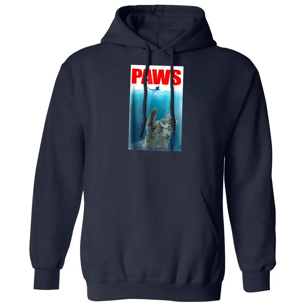 Paws Cat and Mouse  Cute Funny Cat Lover Classic Unisex Hoodie - 2